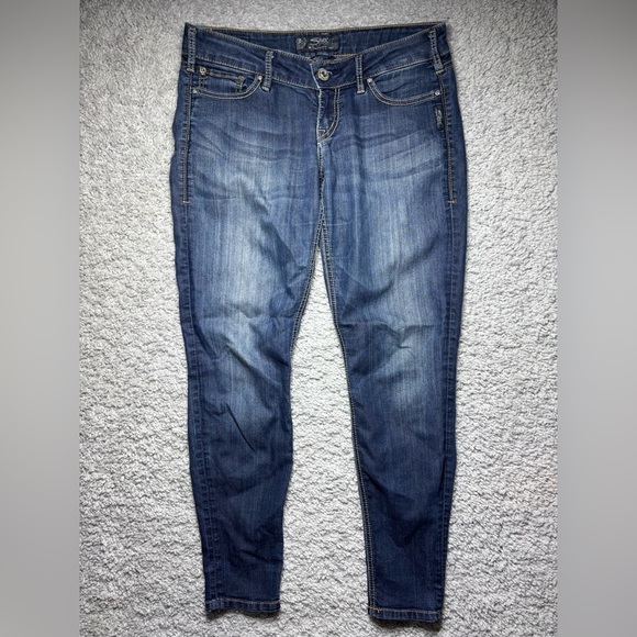 Silver Jeans Womens 28 November Jegging Low Rise Dark Wash Stretch Denim Street - Picture 1 of 4